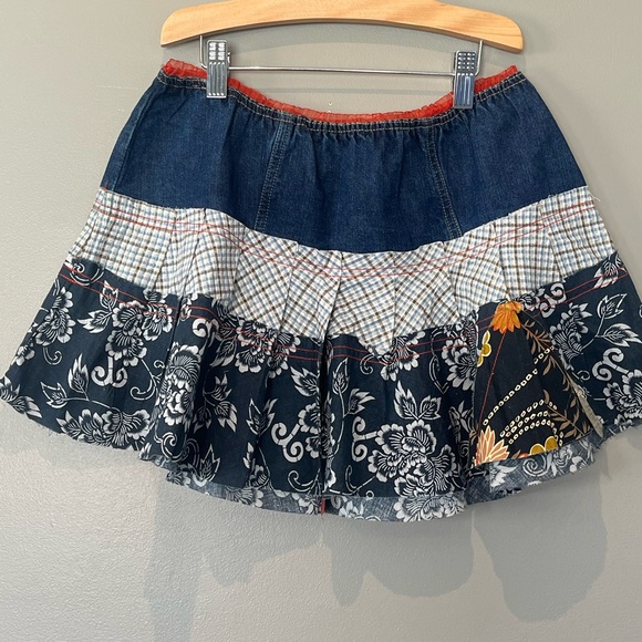 Vintage Z. Cavaricci mixed media ruffled mini skirt - Picture 6 of 8